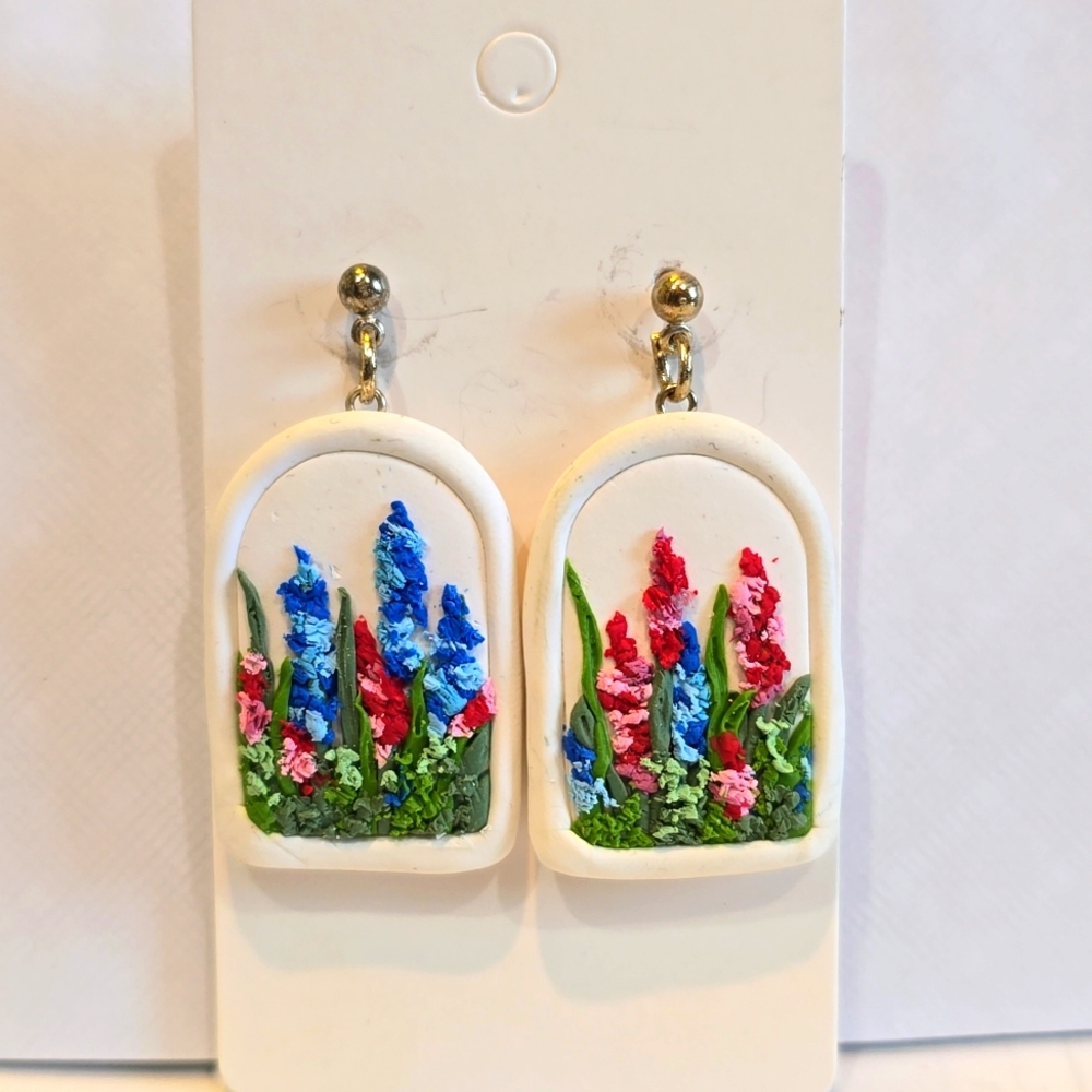 Polymer Clay Flower Earrings